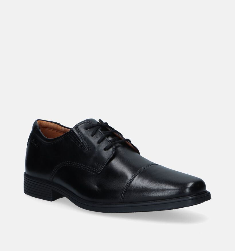 Clarks Tilden Cap Zwarte Veterschoenen voor heren (307887)