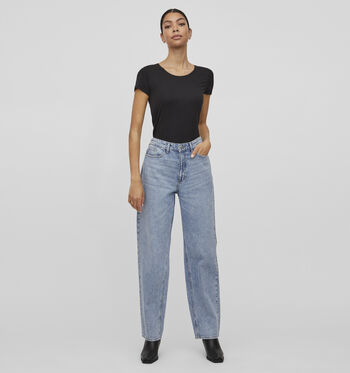 Vila Jeans Blanc/Bleu