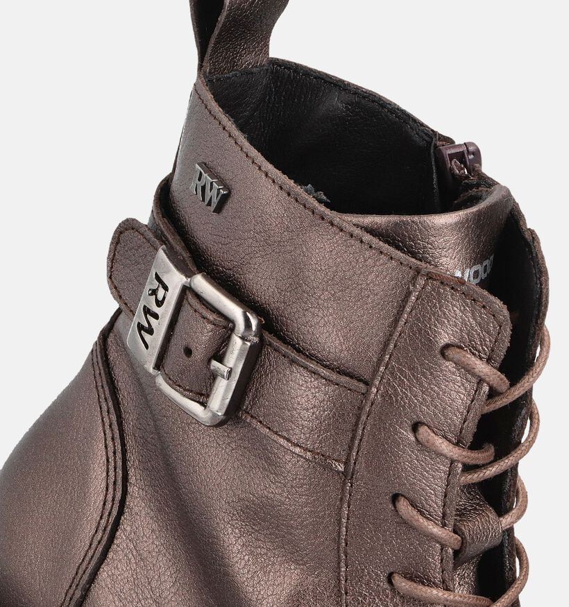 River Woods Boots à lacets en Taupe pour femmes (363694)