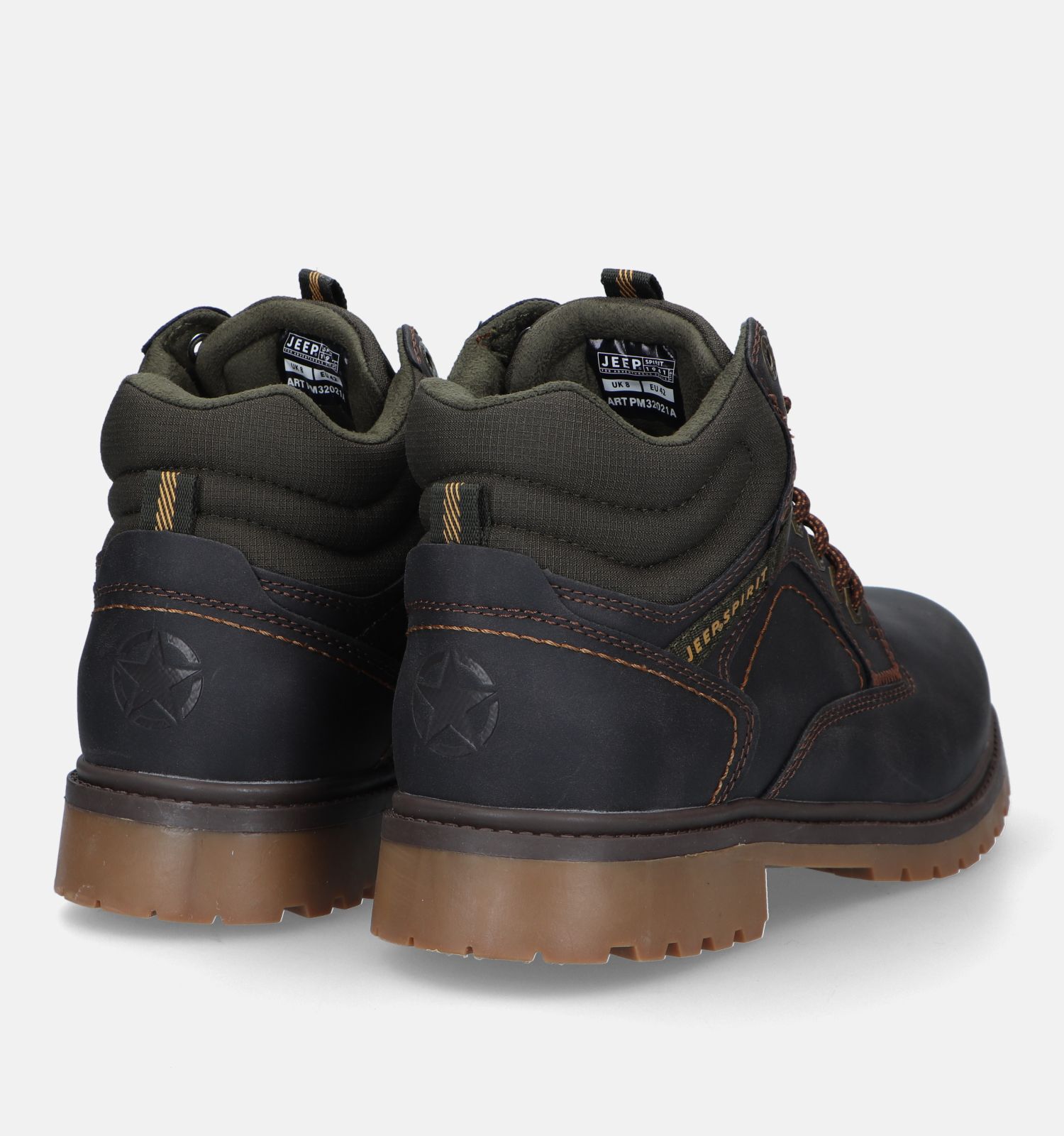 Boots lacets marron