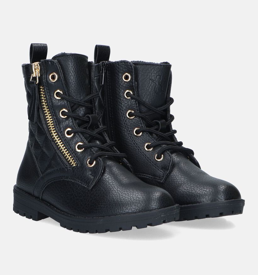 Milo & Mila Bottines robustes en Noir pour filles (329499)