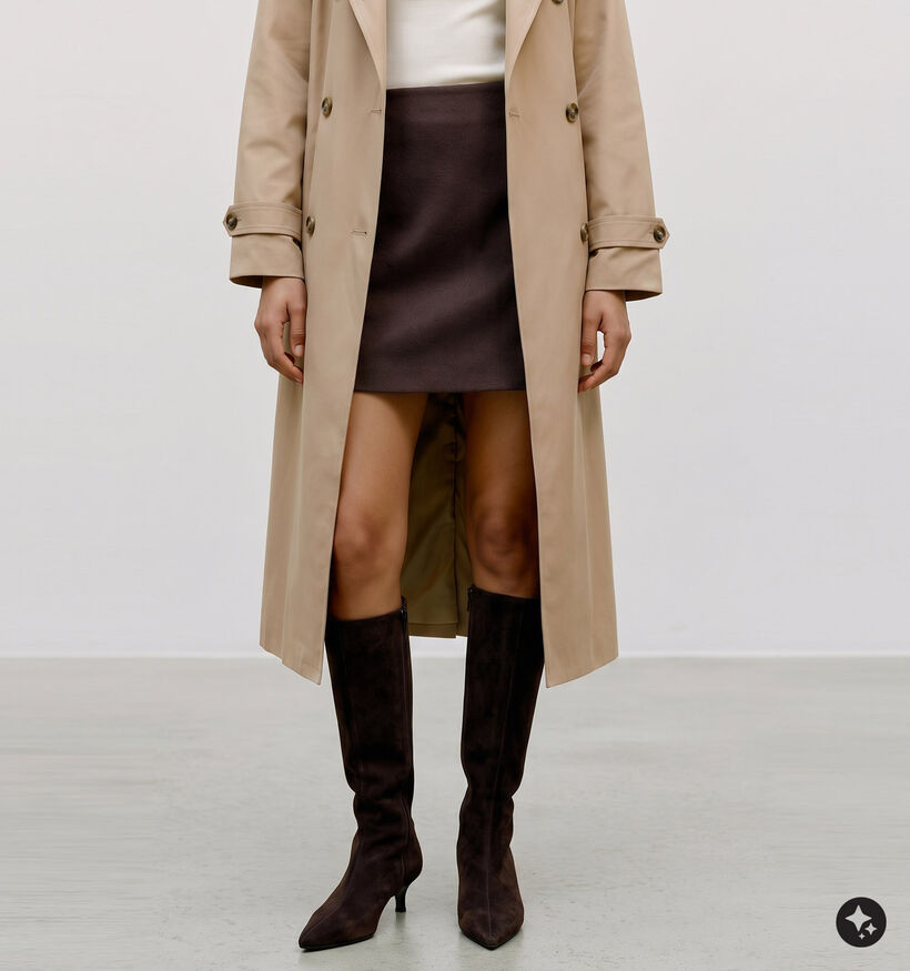 Vero Moda Fortune Allison Donkerbruine Korte Rok voor dames (377596)