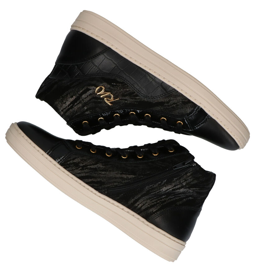 River Woods Eddie Baskets en Noir en cuir (281965)