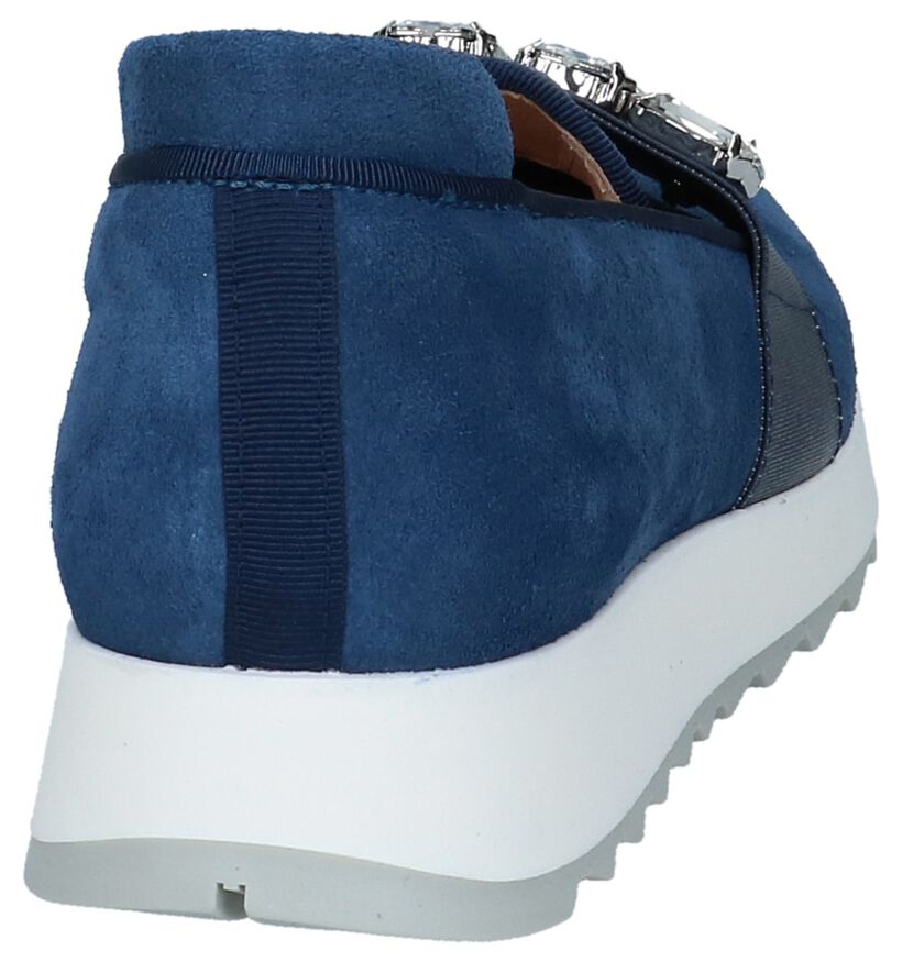 Humat Loafers en Bleu foncé en daim (221379)