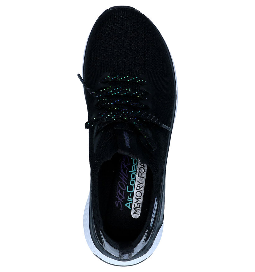 Skechers Solar Fuse Gravity Experience Zwarte Slip-on Sneakers in kunstleer (279342)