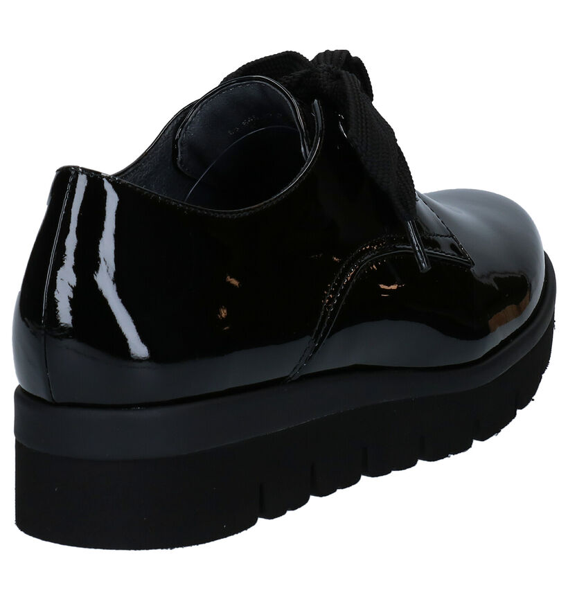 Gabor OptiFit Chaussures à lacets en Noir en verni (282311)