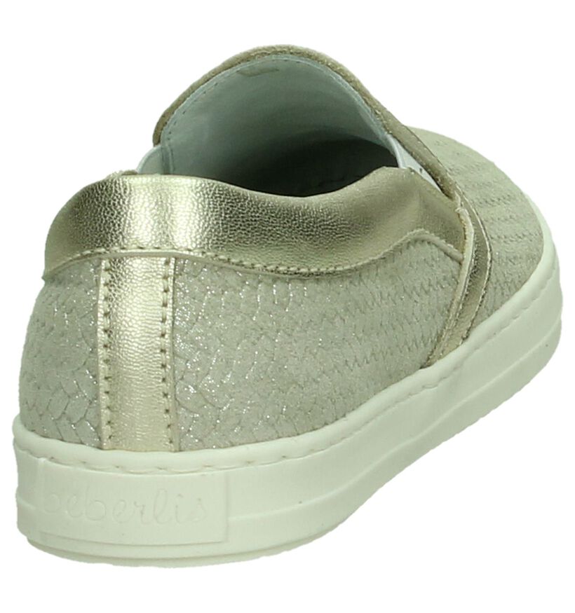 Beberlis Gouden Slip-On Sneakers in leer (194617)