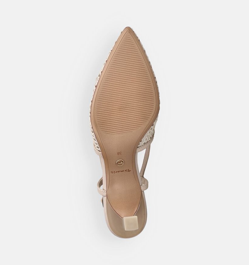 Tamaris Escarpins slingback en Beige pour femmes (371703)