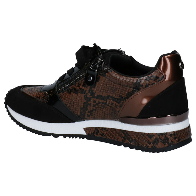 La Strada Baskets casual en Noir en simili cuir (278699)