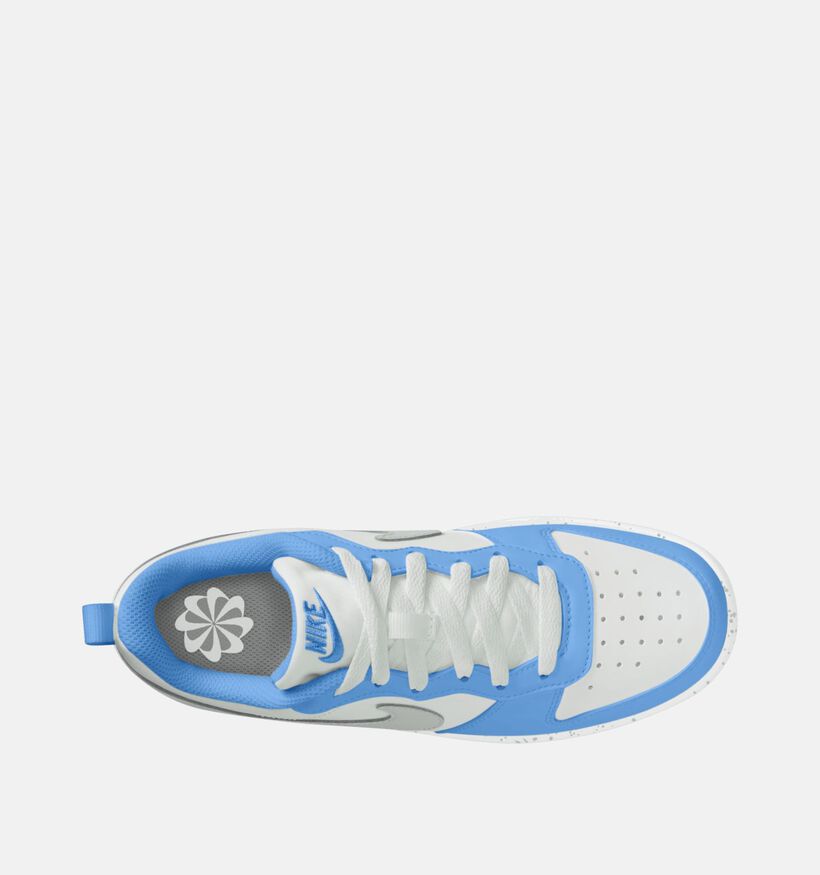 Nike Court Borough Low 2 Sneakers Wit-Blauw voor jongens, meisjes (357365) - geschikt voor steunzolen