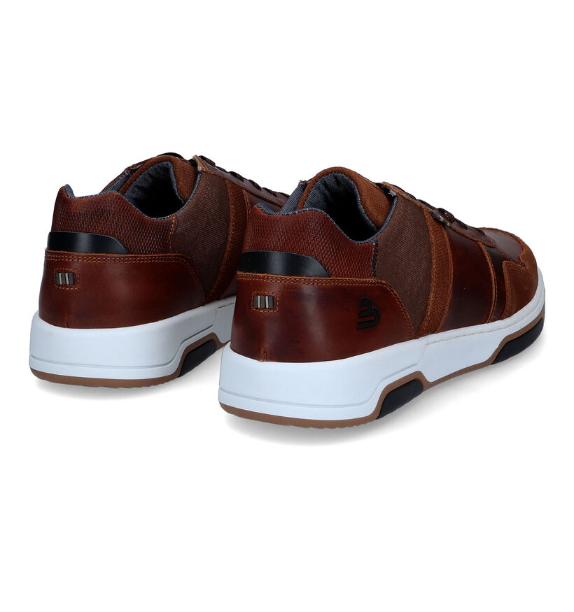 Bullboxer Cognac Veterschoenen voor heren (325102) - geschikt voor steunzolen