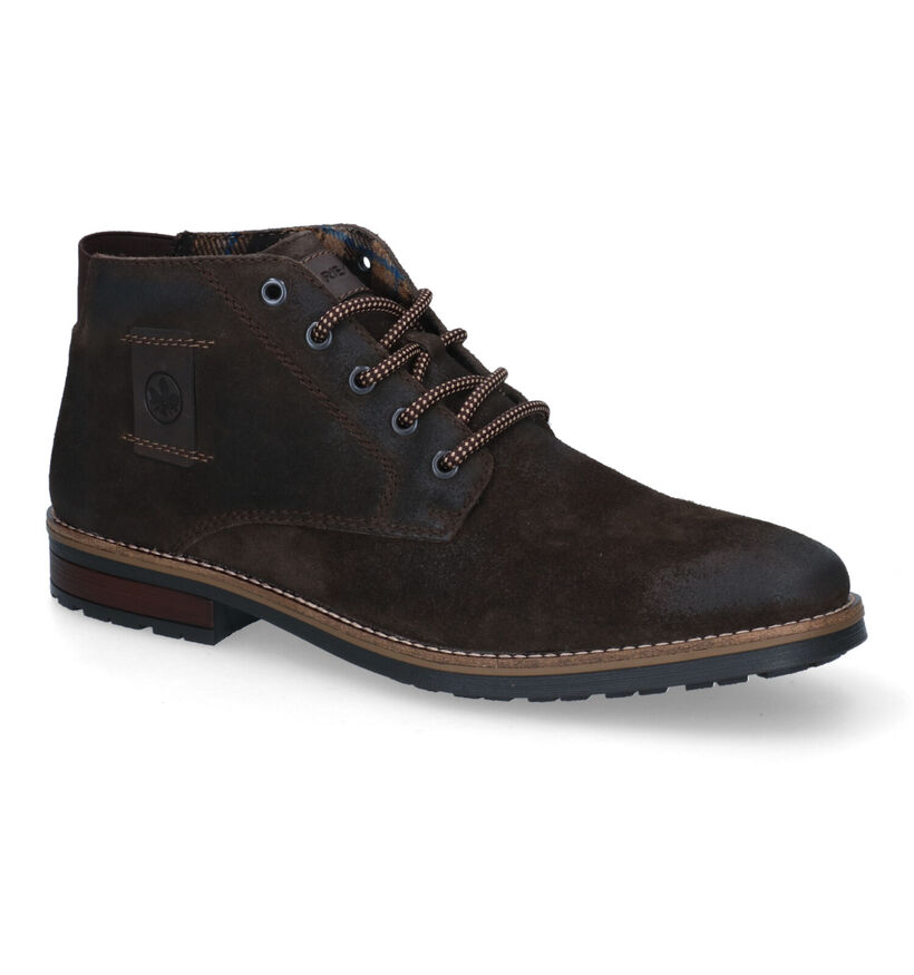 Rieker Bruine Hoge Schoenen in nubuck (315619)