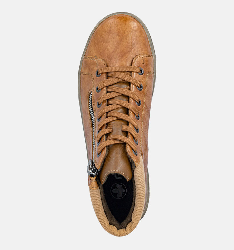 Rieker Baskets montantes en Cognac pour femmes (379955) - pour semelles orthop&eacute;diques