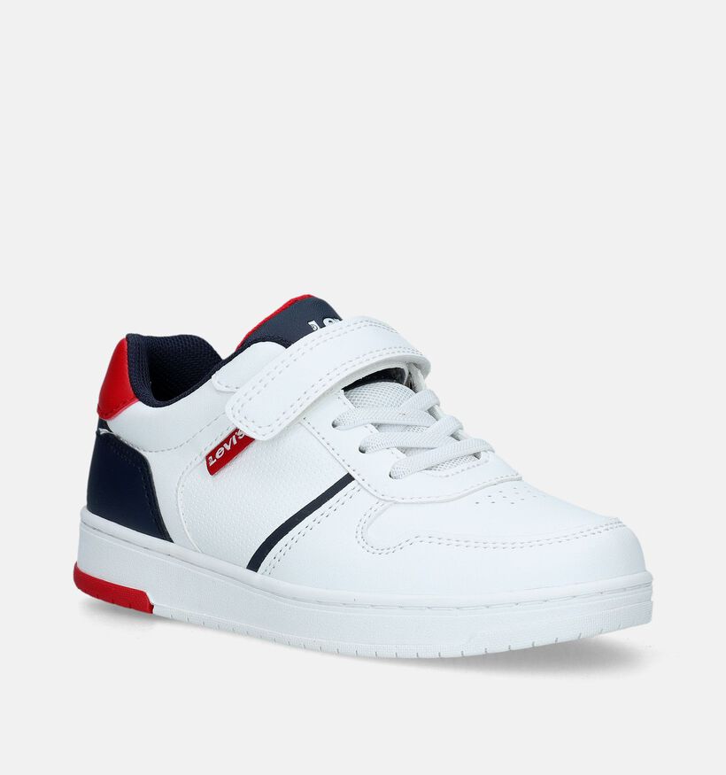 Levi's Kick Vel K Witte Schoenen met elastiek/velcro voor jongens (338608) - geschikt voor steunzolen