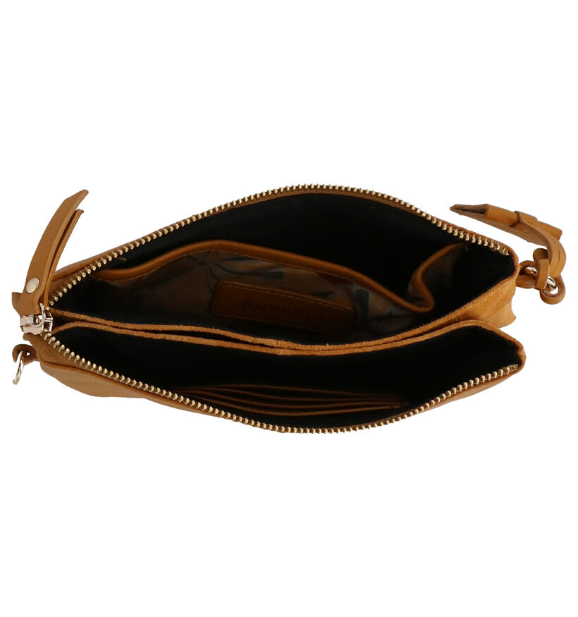 Burkely Secret Sage Okergele Crossbody Tas in daim (273961)