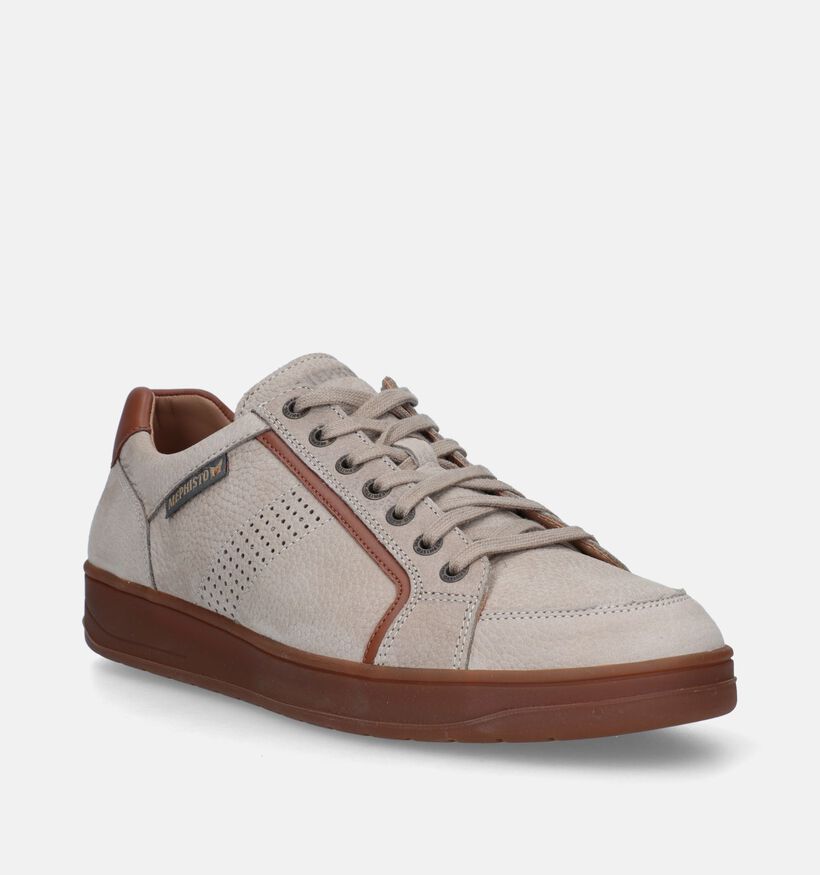 Mephisto Harrison Bucklux Beige Veterschoenen voor heren (339219) - geschikt voor steunzolen