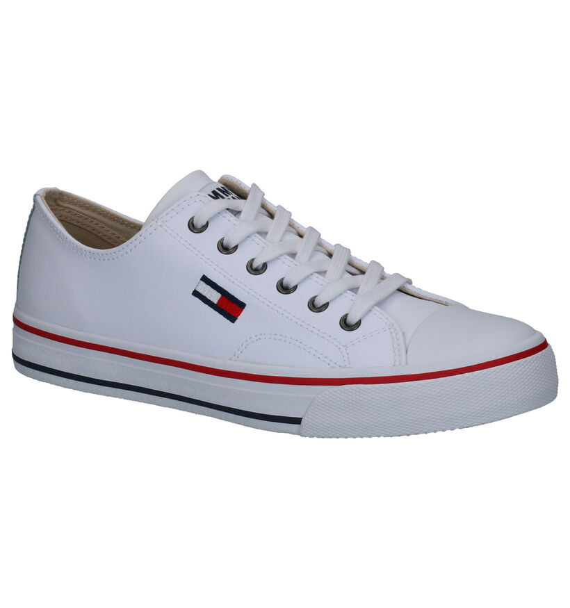 Tommy Hilfiger Leather City Baskets en Blanc en cuir (264954)