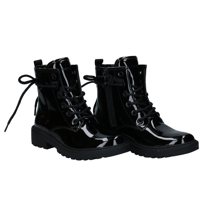 Geox Casey Zwarte Bottines in kunstleer (295128)