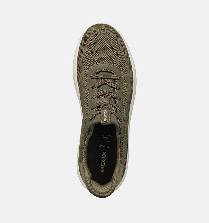 Geox Spherica Plus Kaki Instappers voor heren (351634) - geschikt voor steunzolen
