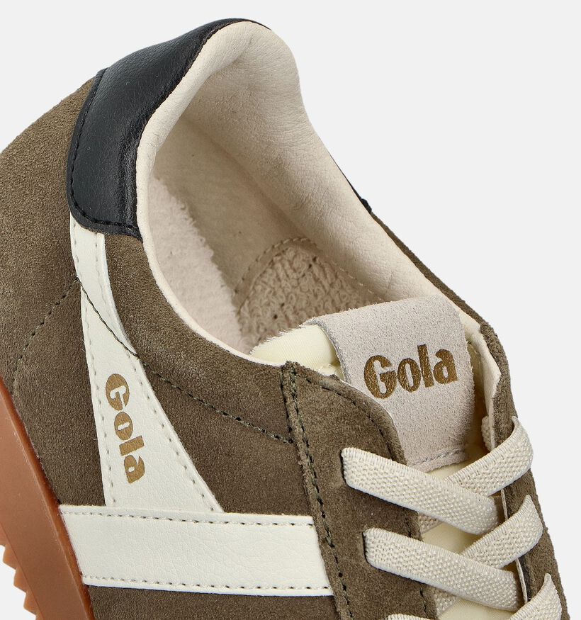 Gola Elan Baskets en Vert/Blanc pour filles, garçons (361002)