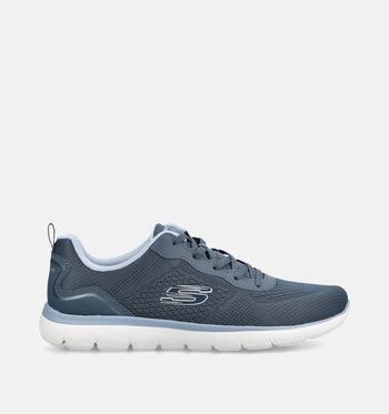 Skechers Low Sneakers Wit/Blauw
