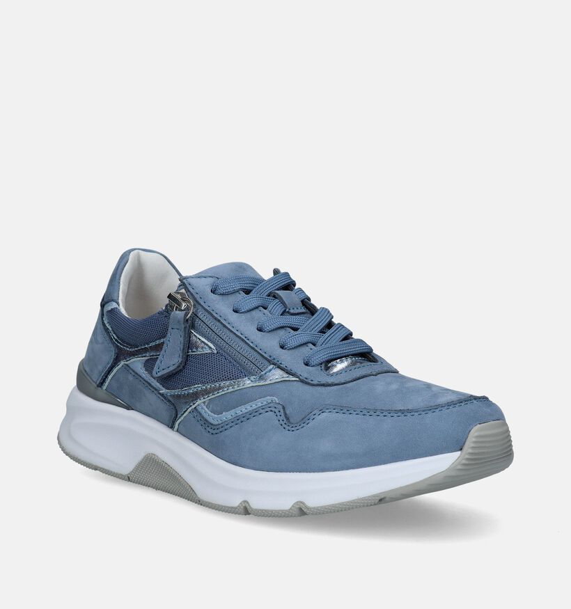 Gabor Rollingsoft Blauwe Sneakers voor dames (336169) - geschikt voor steunzolen