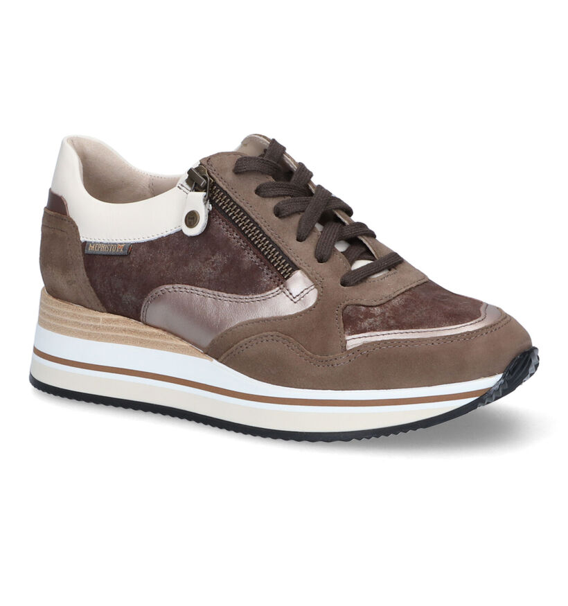 Mephisto Olimpia Baskets en Vert Kaki pour femmes (346082) - pour semelles orthopédiques