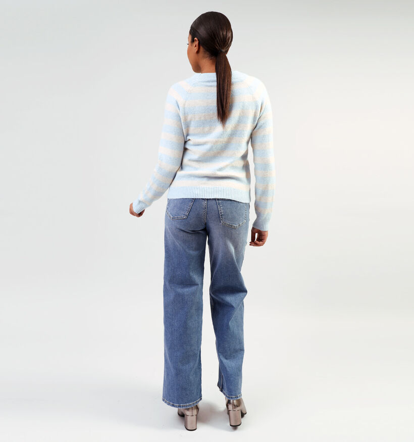 Vero Moda Doffy Blauwe Gestreepte pull voor dames (352220)