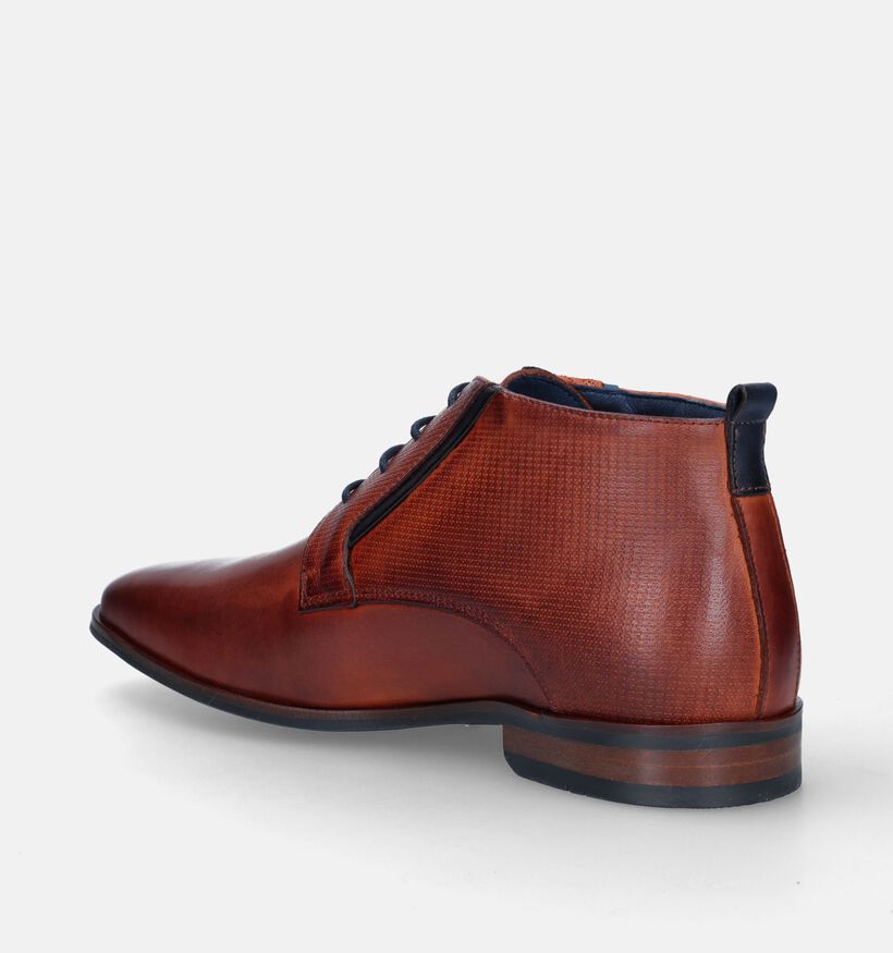 Berkelmans Estoril Cognac Geklede Schoenen voor heren (342914) - geschikt voor steunzolen