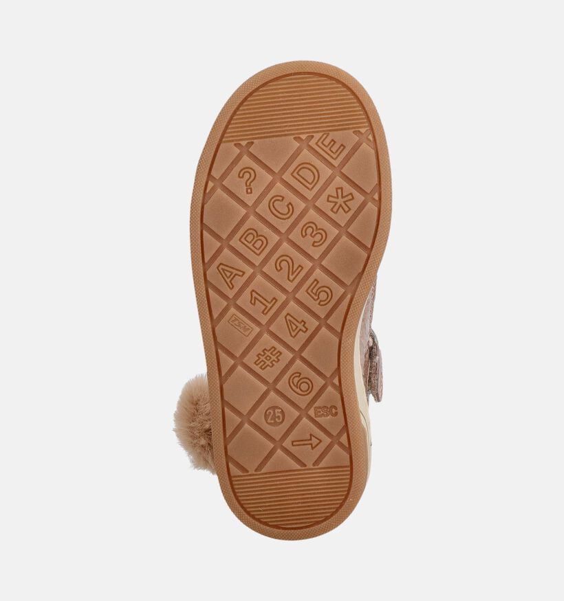 Beberlis Boots &agrave; lacets en Rose pour filles (380656) - pour semelles orthop&eacute;diques