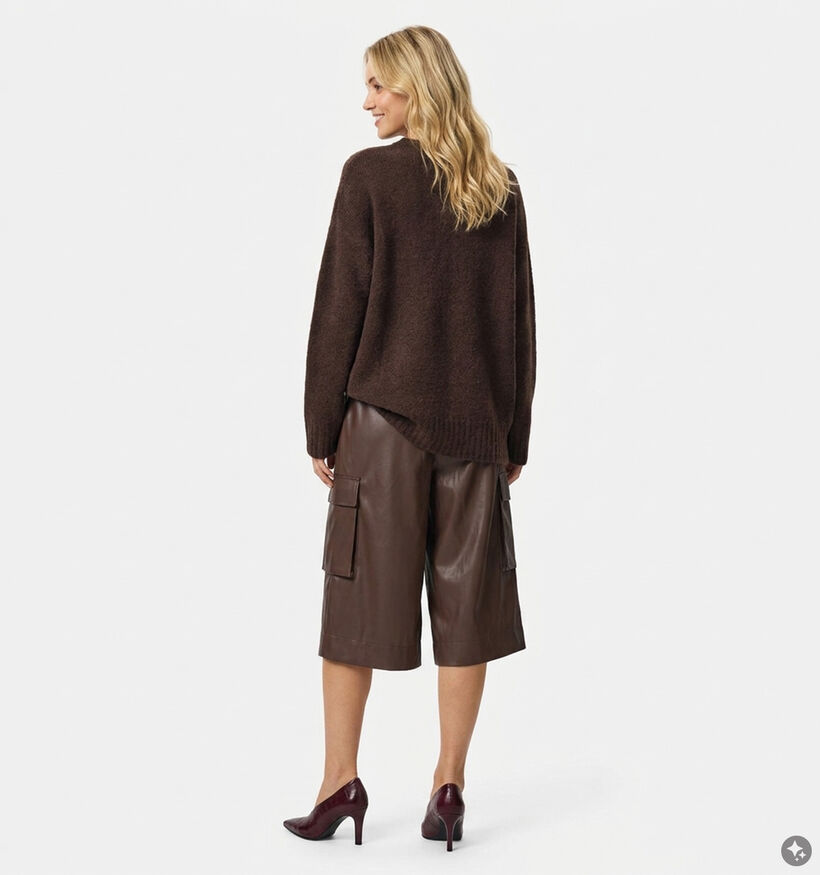 Ador&eacute; Pita Bruine Kniebroek Faux-Leather voor dames (384099)