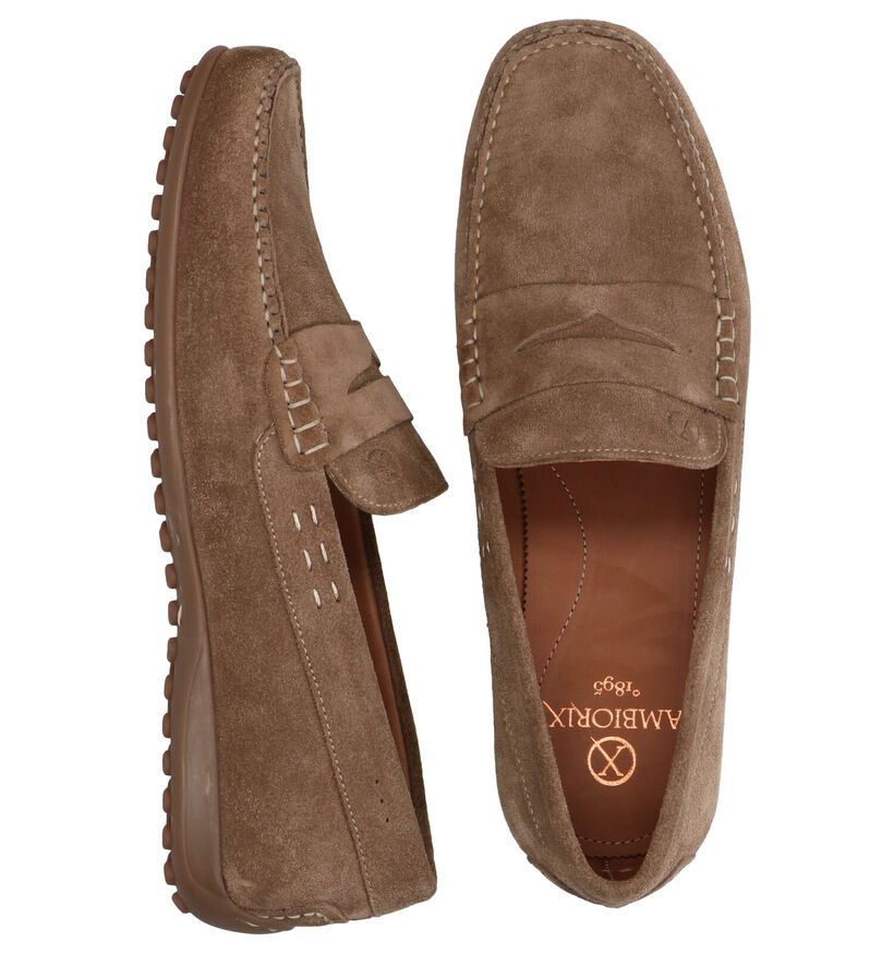 Ambiorix Gondola Mocassins en Beige en daim (291016)