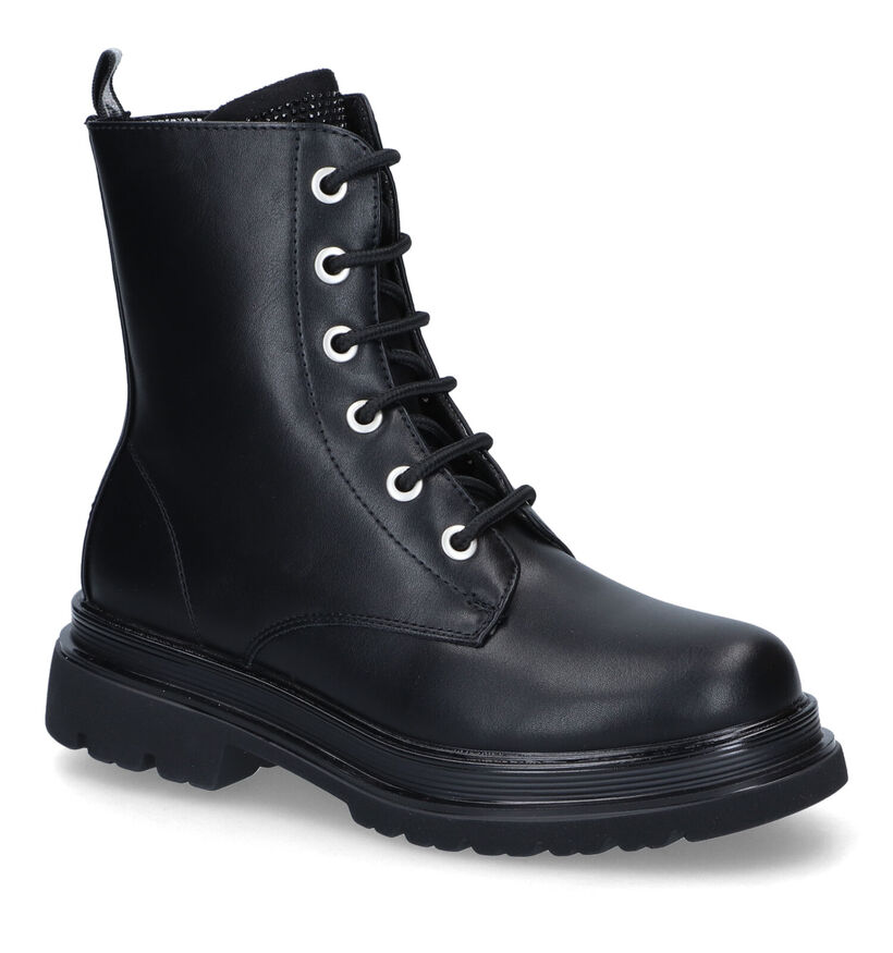 Asso Zwarte Boots in kunstleer (316203)