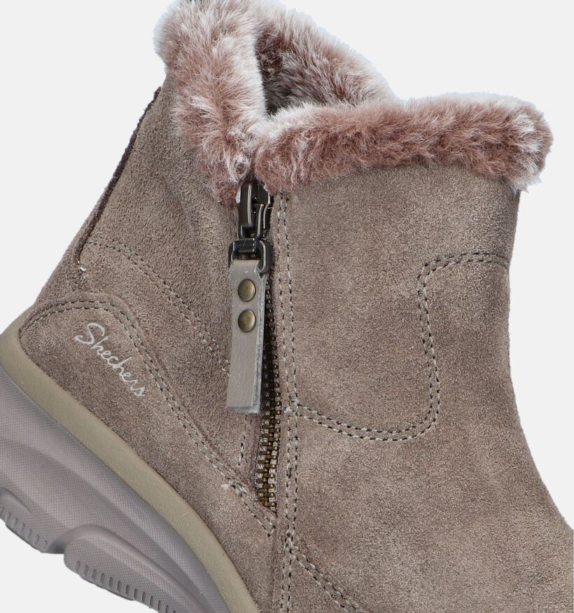 Skechers Relaxed Fit Easy Going Cool Zip Taupe Boots voor dames (346096)