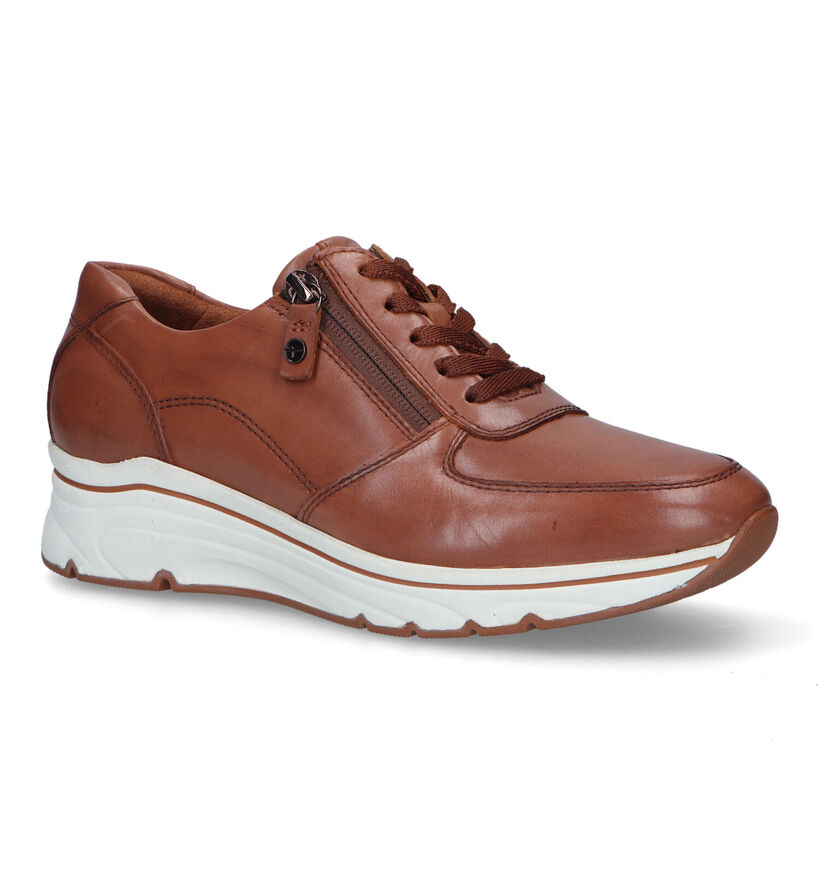 Tamaris Cognac Sneakers met sleehak voor dames (328291) - geschikt voor steunzolen