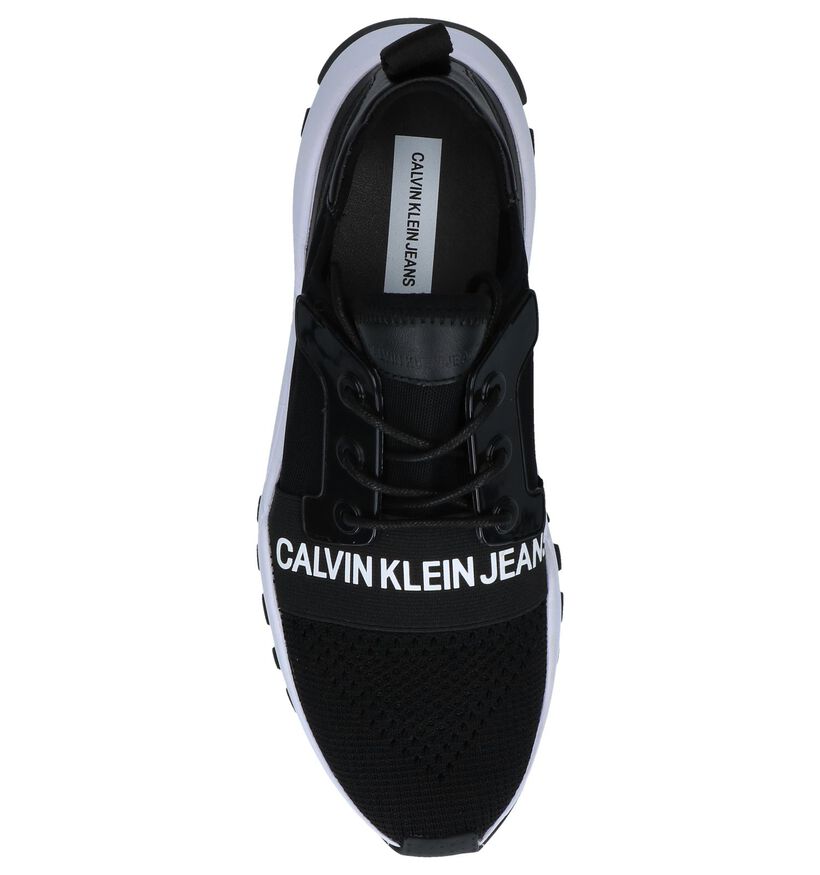 Zwarte Slip-on Sneakers Calvin Klein Talula in stof (241603)