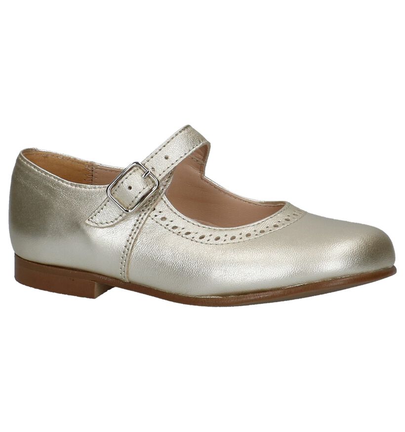 Metallic Gouden Ballerina's met Bandje Eli in leer (245979)