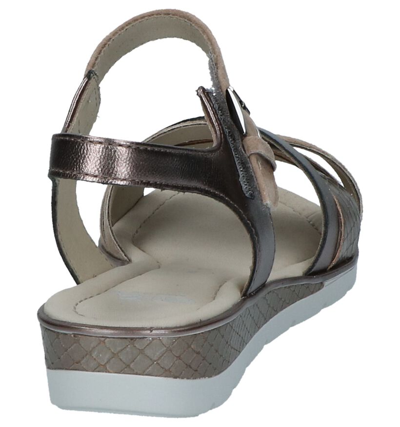 Comfortabele Sandalen Taupe Ara Alassio, , pdp