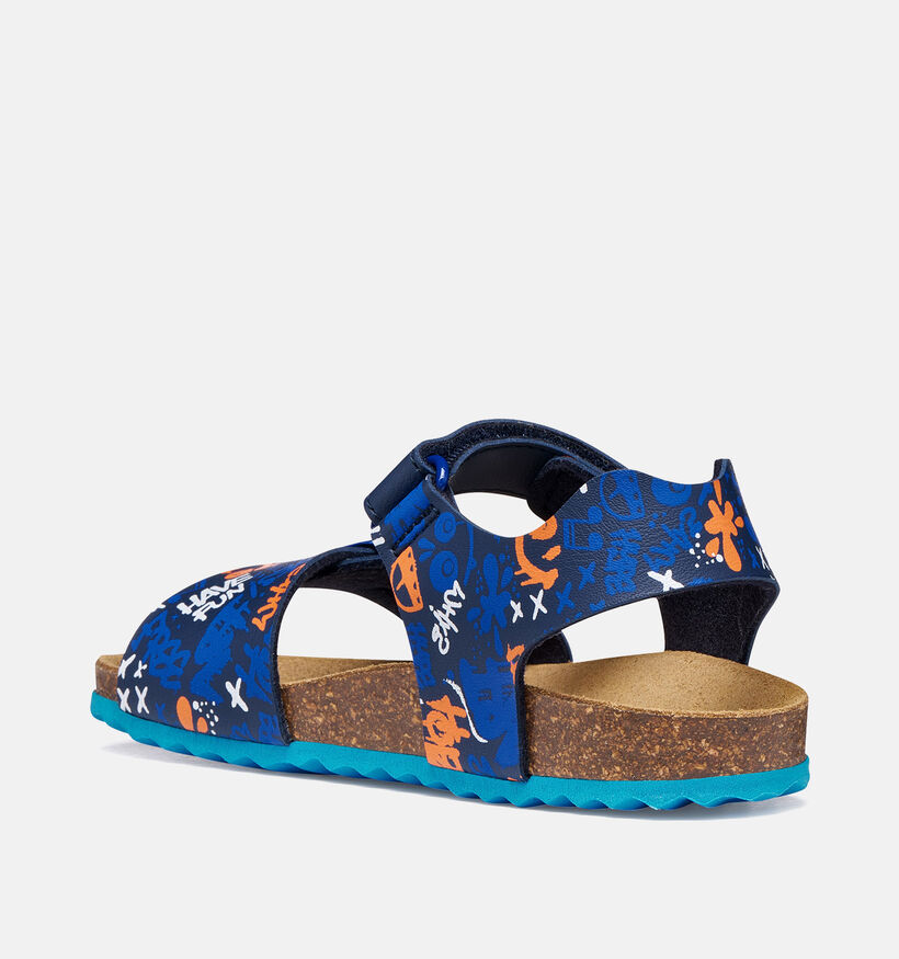 Geox J Ghita Sandales en Bleu fonc&eacute; pour gar&ccedil;ons (368860)