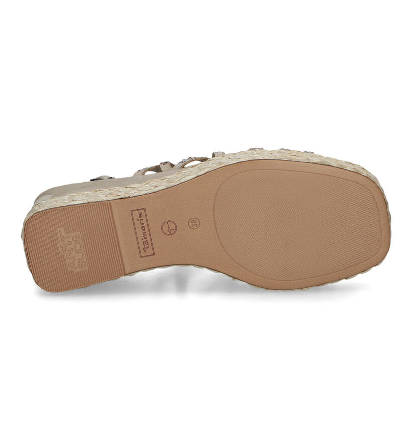 Tamaris Sandales compens&eacute;es en Beige pour femmes (325574)