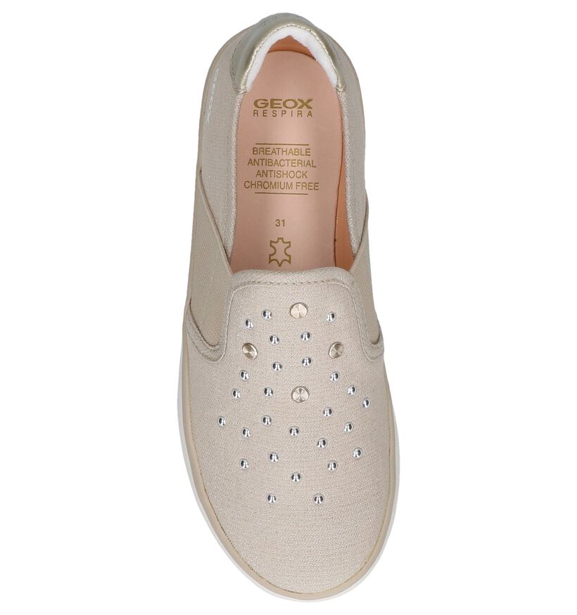 Geox Chaussures slip-on en Beige en textile (237984)