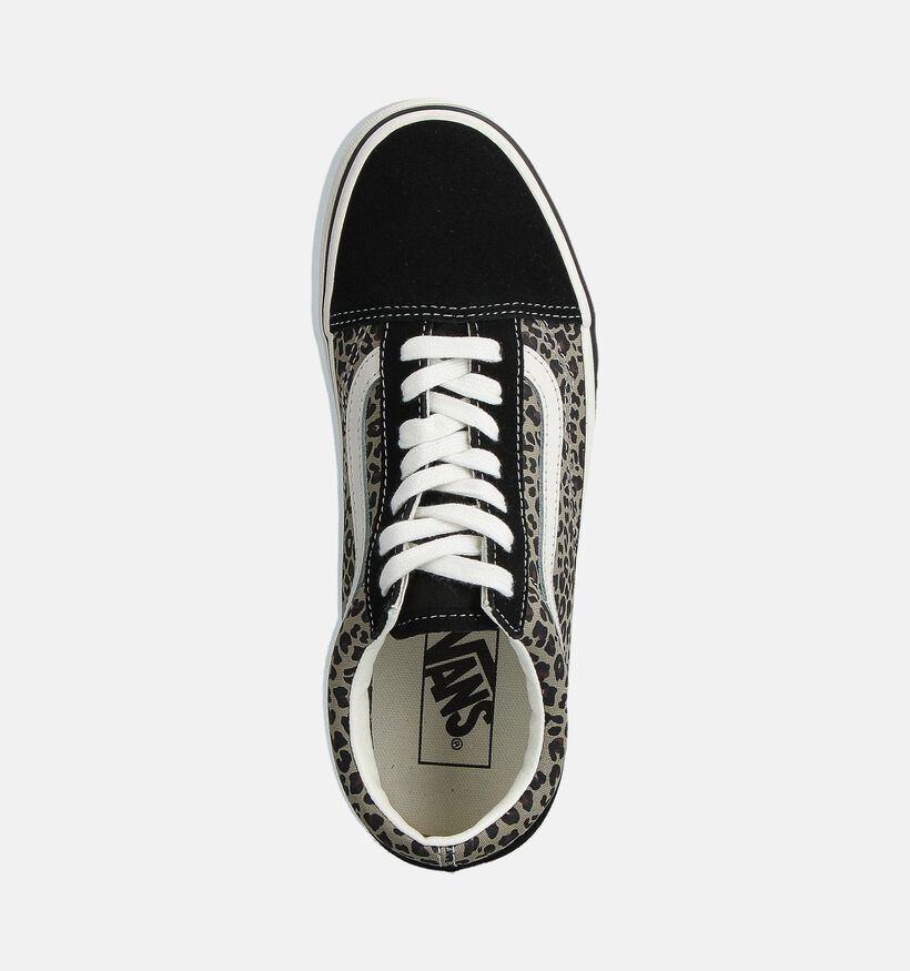 Vans Old Skool Leopard Baskets en Noir pour femmes (360207)