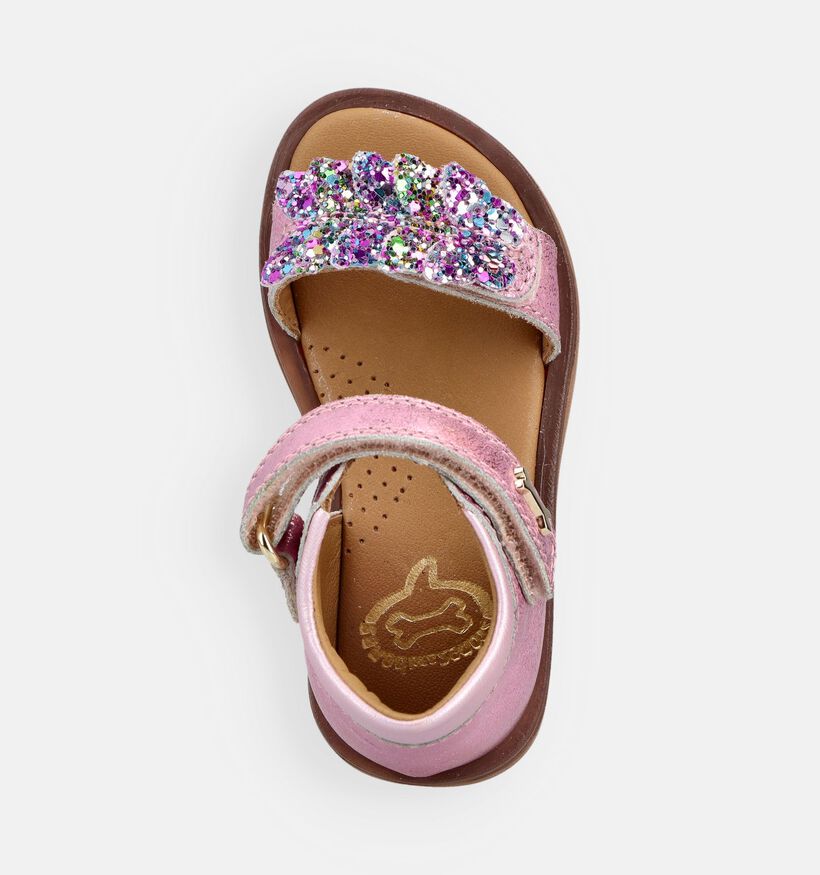 STONES and BONES Zele Sandales pour b&eacute;b&eacute; en Rose pour filles (373762)