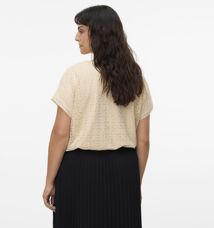 Vero Moda Curve Maya Ava Beige T-shirt voor dames (369332)