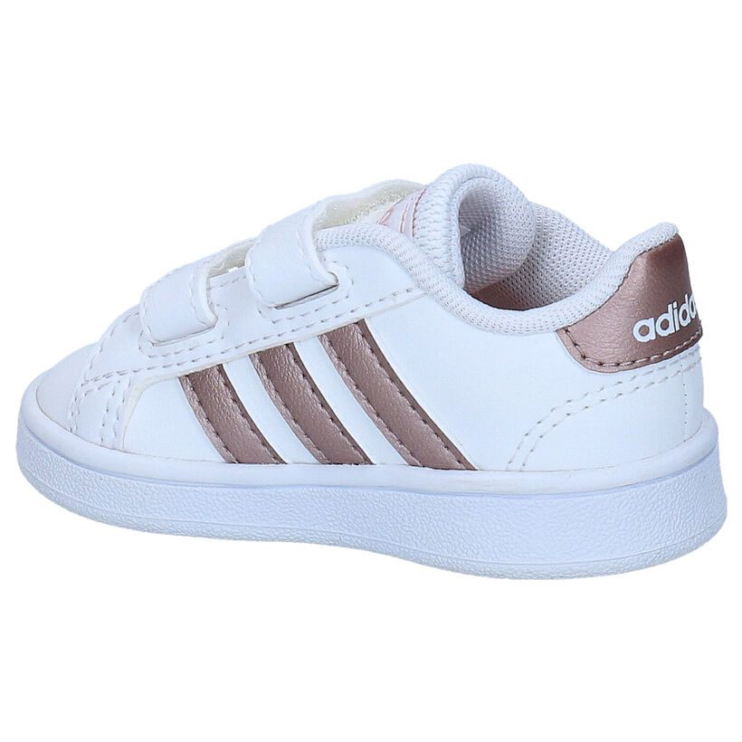 adidas Grand Court I Witte Sneakers in kunstleer (311536)