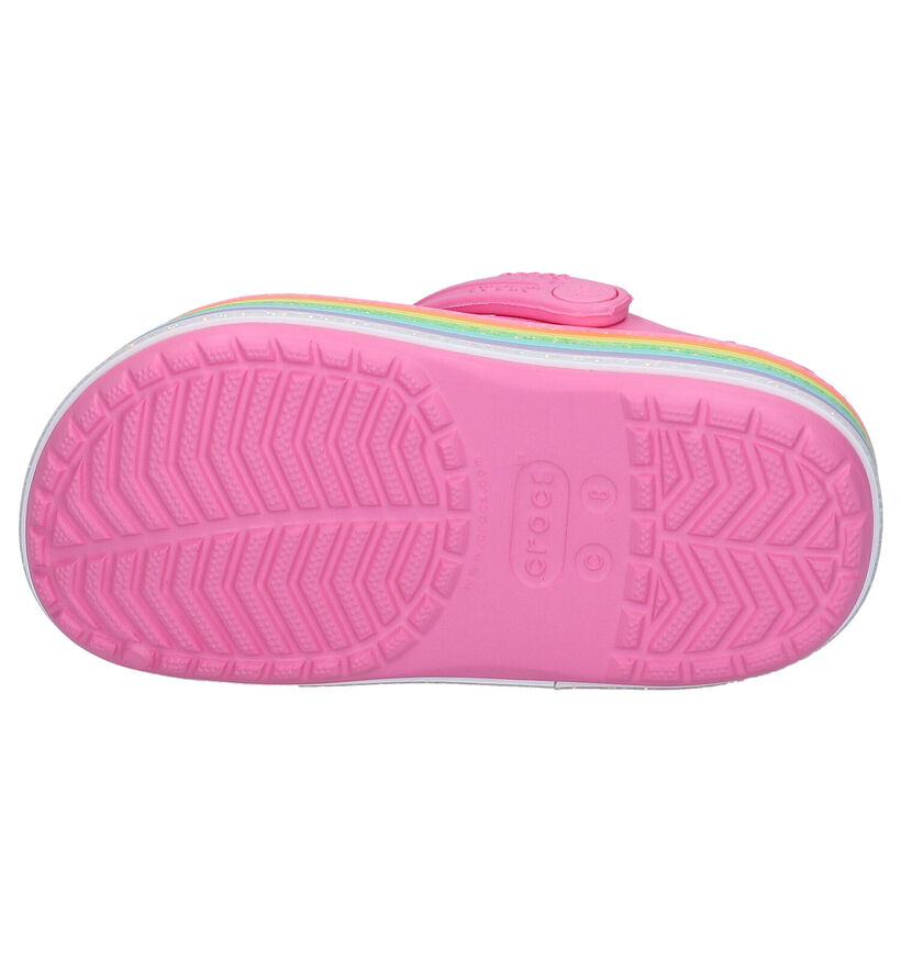 Crocs Crocband Rainbow Witte Slippers in kunststof (269660)