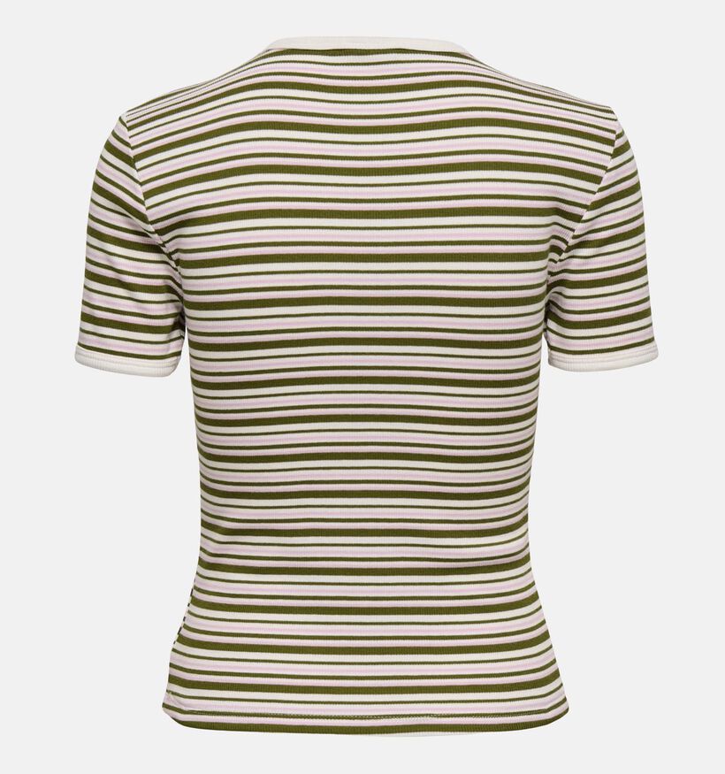 JDY Lada Groene Gestreepte T-shirt voor dames (367927)
