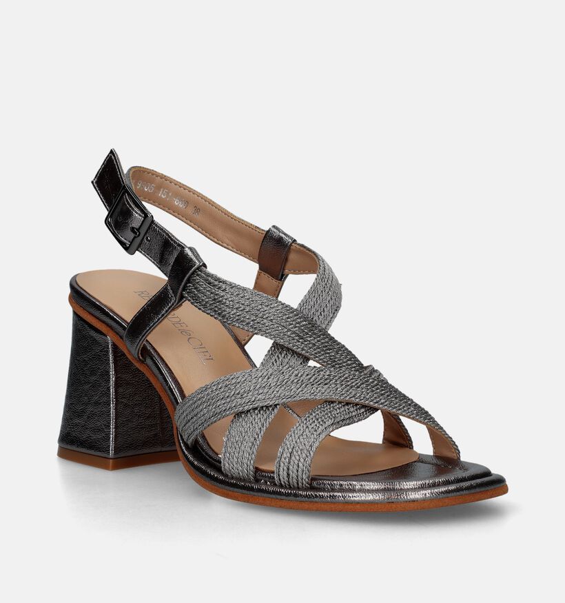 Regarde Le Ciel Perla Zilveren Sandalen Met Blokhak voor dames (341240)