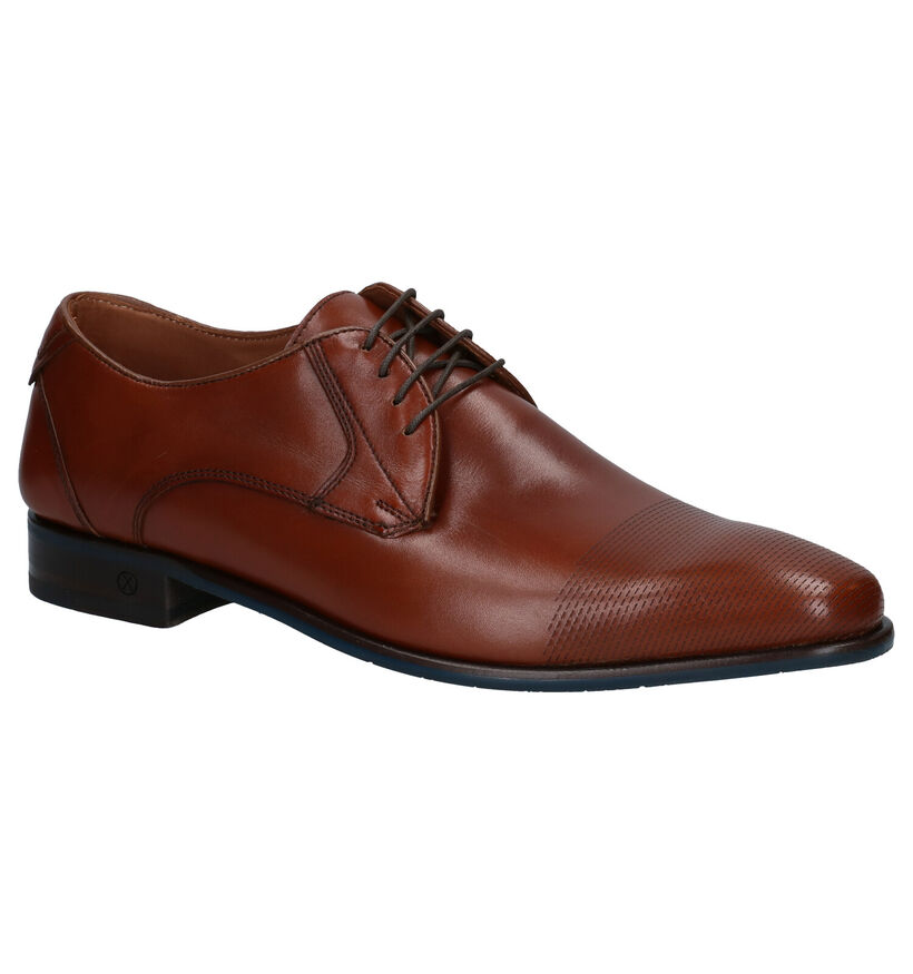 Ambiorix Flavius Chaussures Habillées en Cognac en cuir (283931)