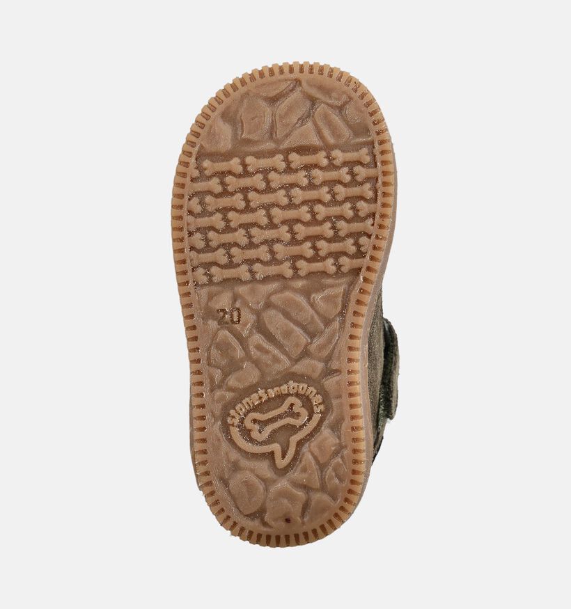 STONES and BONES Naif Boots &agrave; lacets en Vert kaki pour gar&ccedil;ons (380796) - pour semelles orthop&eacute;diques